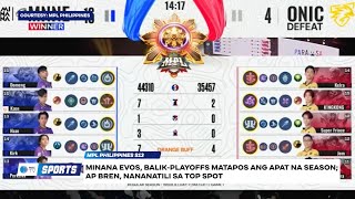 Minana Evos, balik-playoffs matapos ang apat na season; AP Bren, nananatili sa top spot