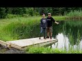 Building a DIY FLOATING DOCK at our OFF-GRID PROPERTY (PART 1) Cement Piers & First Dock