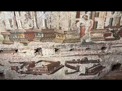 Ancient fresco and mosaic featuring maritime city unveiled in Rome