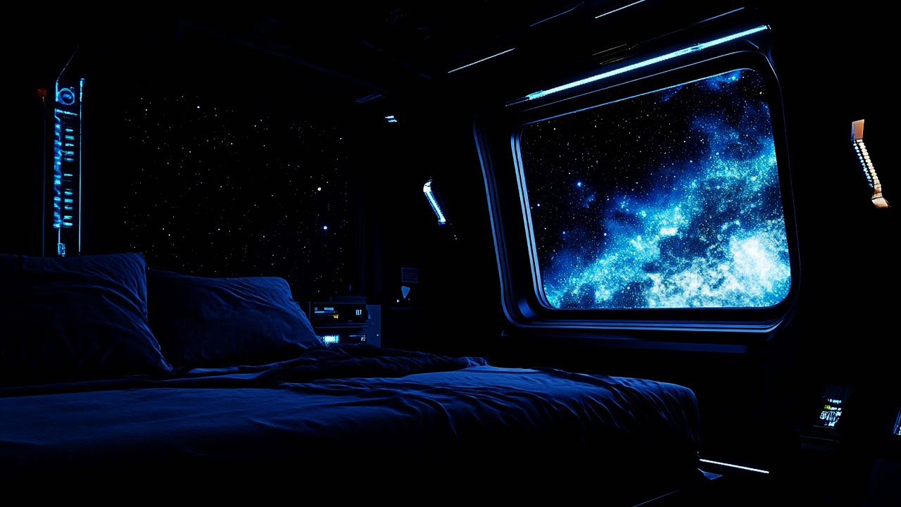Bedroom Spaceship | Sleep & Relaxation | White Noise | Cosmic Travel ...