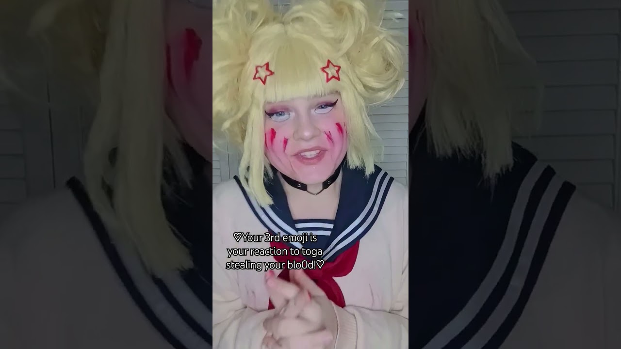 It's permanent lipstick...it was so annoying to get off 😭 ##trending #cosplay #mha #toga #fyp