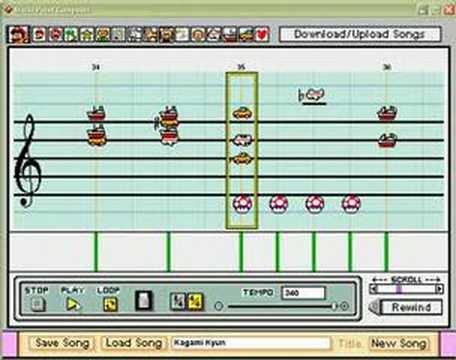 Kagami Kyun on Mario Paint Composer