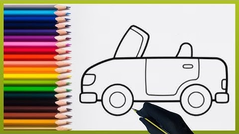 How to draw convertible car | convertible car drawing easy step by step. #convertiblecar #drawing