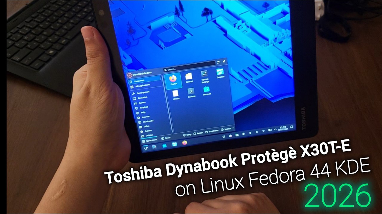 Ultra Slim 9.1mm Toshiba Dynabook Portége X30T-E + Linux Fedora 44