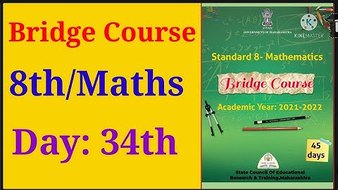 Std:8th, Bridge Course, Maths, Day: 34th, Mathematics, semi english