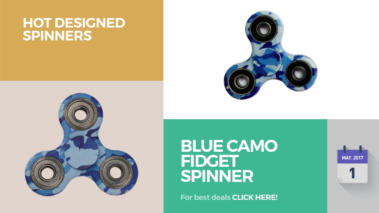 Blue Camo Fidget Spinner Hot Designed Spinners