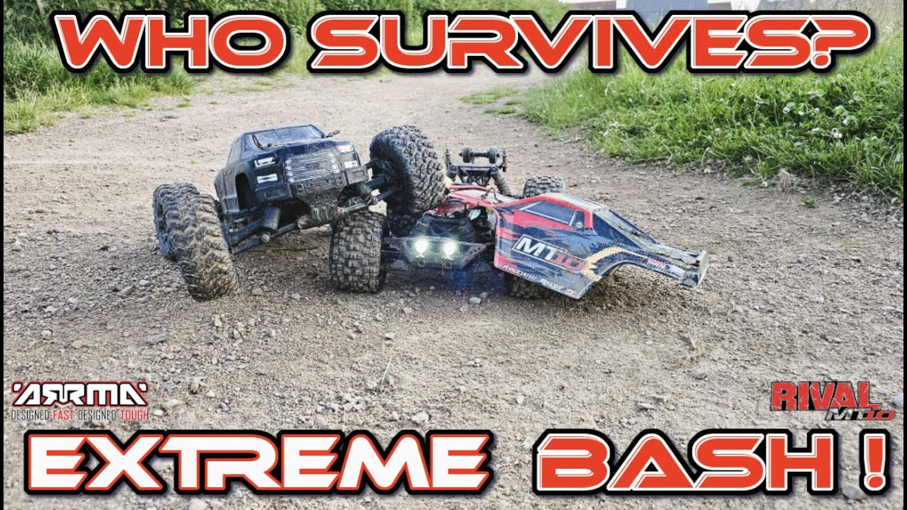 BEST 3s RC BASHER MT10 VS BIG ROCK - WHICH ONE SURVIVES ?