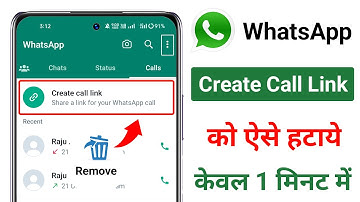 Whatsapp Create Call Link Kaise Delete kare | How to delete Create Call Link in Whatsapp