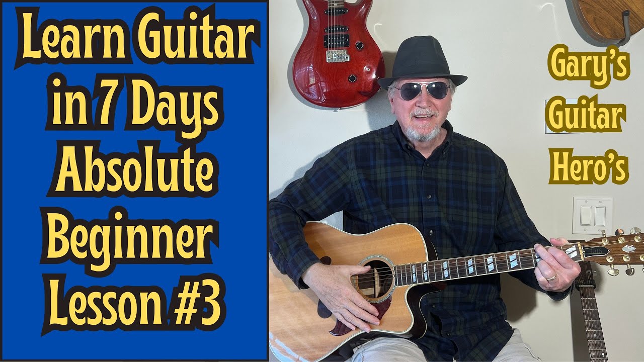 #3 - День 3 - Урок игры на гитаре - Для абсолютных новичков - День 3 из 7-дневной бесплатной сери...