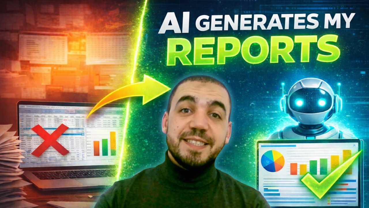AI agent automating client reports workflow diagram