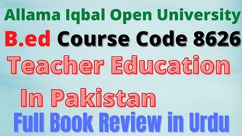 B.ed 8626 Full Book Urdu medium Review||8626 Guess Paper||8626 Past Paper||8626 important Question