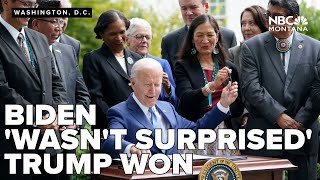 Biden admits he 'wasn't surprised' Trump won election over Harris