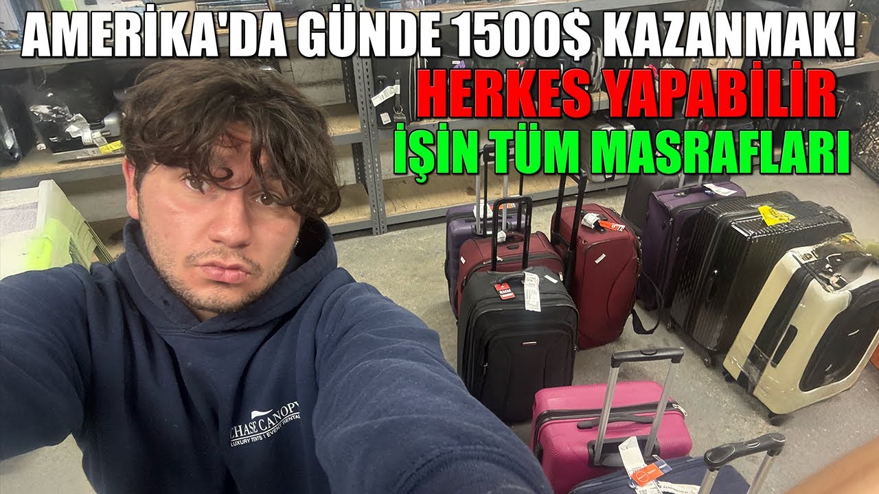 AMERİKA'DA BİR GÜNDE 1500 $ KAZANDIM! Havaalanı İşim, Tüm Gelirler Ve Giderler, Aylık Kazancım! 💵🇺🇸