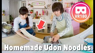 How to Make Udon Noodles (Recipe) | うどんの作り方 | VR180 Cooking | Create Eat Happy :)