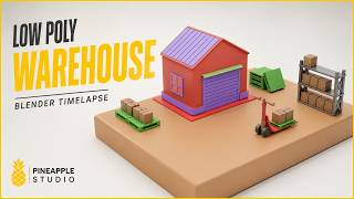 LOW POLY Warehouse in Blender 5.1 | 3D Modelling Timelapse