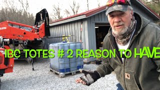 IBC TOTE # 2 Reason to Have with your Kubota Tractor and Pallet Forks