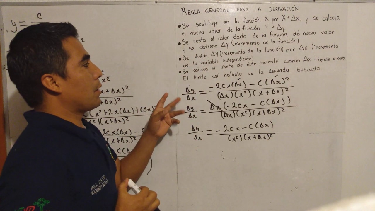 Derivada Regla de los 4 pasos ejemplo 3 Pag. 31 Granville