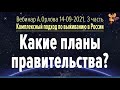 Какие планы правительства? Алексей Орлов