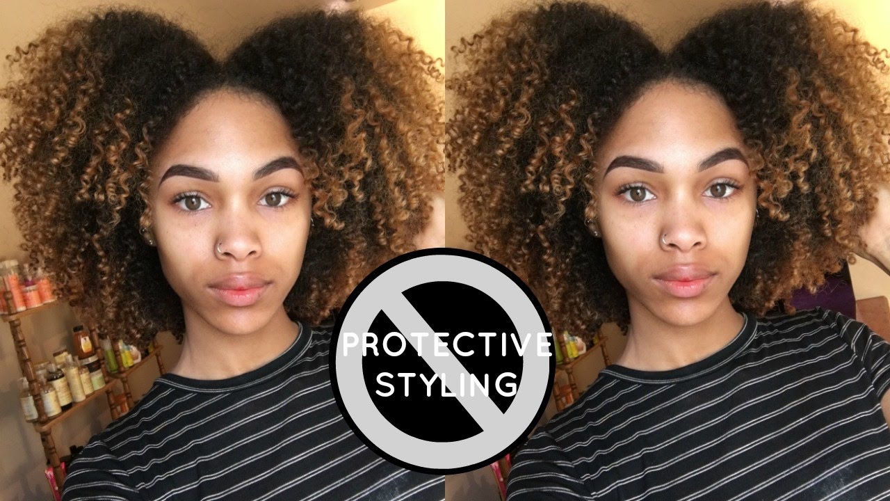 How I Used Protective Hairstyles To Grow My Short Natural Hair  Type 4   YouTube