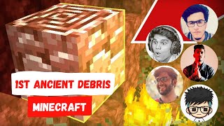 Gamers React When They Found 1st Ancient Debris in Minecraft II @UjjwalGamer    @BeastBoyShubII Minecraft