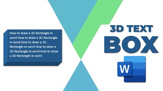 How to make a 3d text box in word