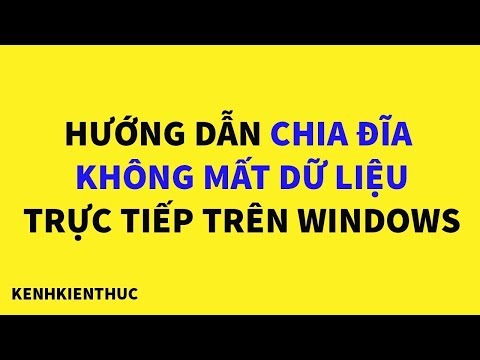 Video Hướng dẫn chia đĩa không mất dữ liệu trên Windows - youtube