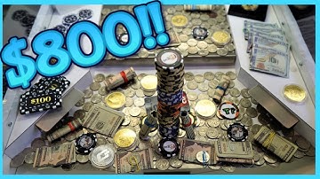 Part 2 of the Skyscraper of Chips! High Risk Coin Pusher! | Joshua Bartley