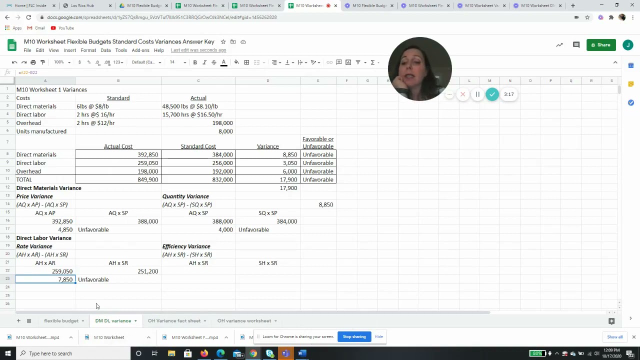 M10 DL rate DL efficiency variance