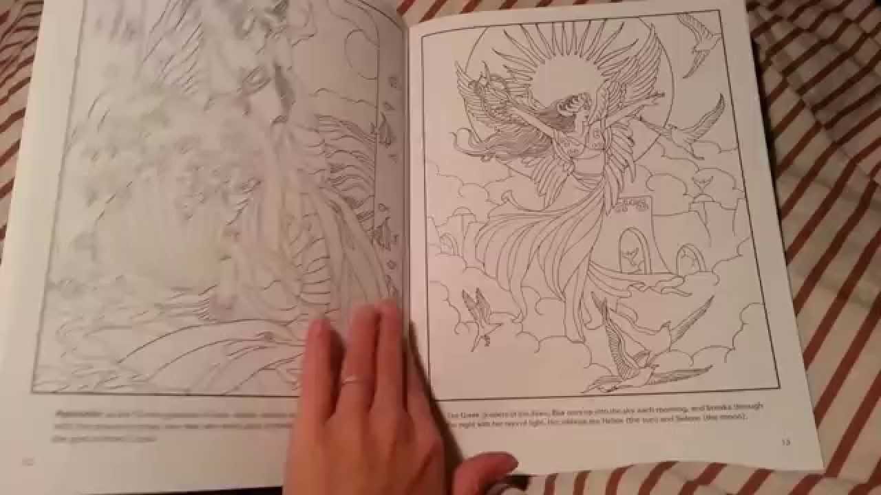 Goddesses Coloring Book - Dover Coloring Book - YouTube Goddesses Coloring Book - Dover Coloring Book - YouTube
