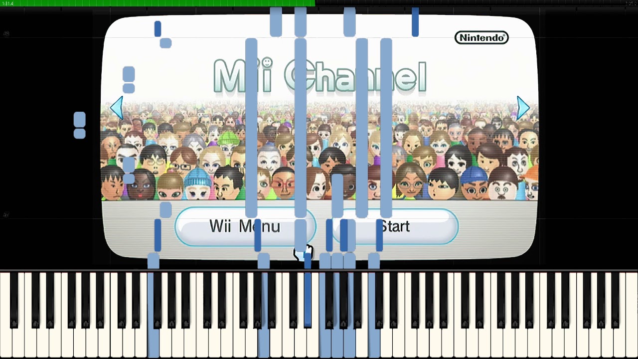Mii Menu Theme [ Nintendo Wii Soundtrack ] PIANO COVER [Synthesia Arr