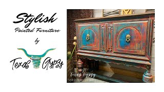 BELLA BOHO STYLE TEXAS GYPSY STYLE Painted Buffet Virtual View