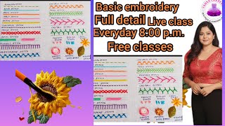Vanya Creation boutique is live! free embroidery class//perfect leaves embroidery 🪡 full detail//