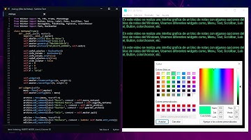 Bloc de notas  con Python  |  Personalizar  Fondo y Texto.