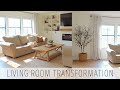 EXTREME LIVING ROOM TRANSFORMATION (HOW TO SPRAY PAINT WINDOWS + ADD GRIDS) | Home Reno Ep. 16