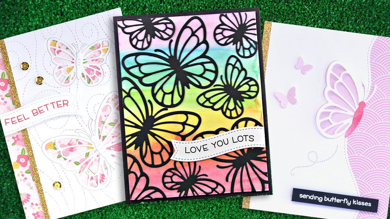 Intro to Layered Butterflies + 3 cards from start to finish