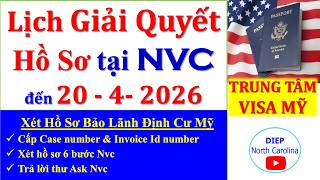 Lịch Giải Quyết HỒ SƠ ĐỊNH CƯ MỸ tại NVC || Cập nhật ngày 20/4/2026 |Nvc processing time
