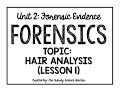 Forensic Hair Analysis Quiz