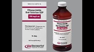 Pharmacology Of Ethosuximide Zarontin Mechanism Of Action, Pharmacokinetics, Uses, Effects
