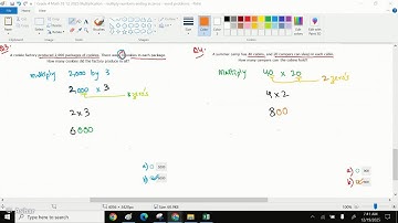 Math, Grade 4, December 18, Multiply numbers ending in zeros