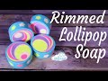 Lollipop Swirl Rimmed Soap, Cold Process soap making tutorial, Soap Challenge Club.