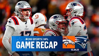 Patriots kick GAME-WINNING FG to cut Broncos Playoffs Chances | Game Recap | CBS Sports