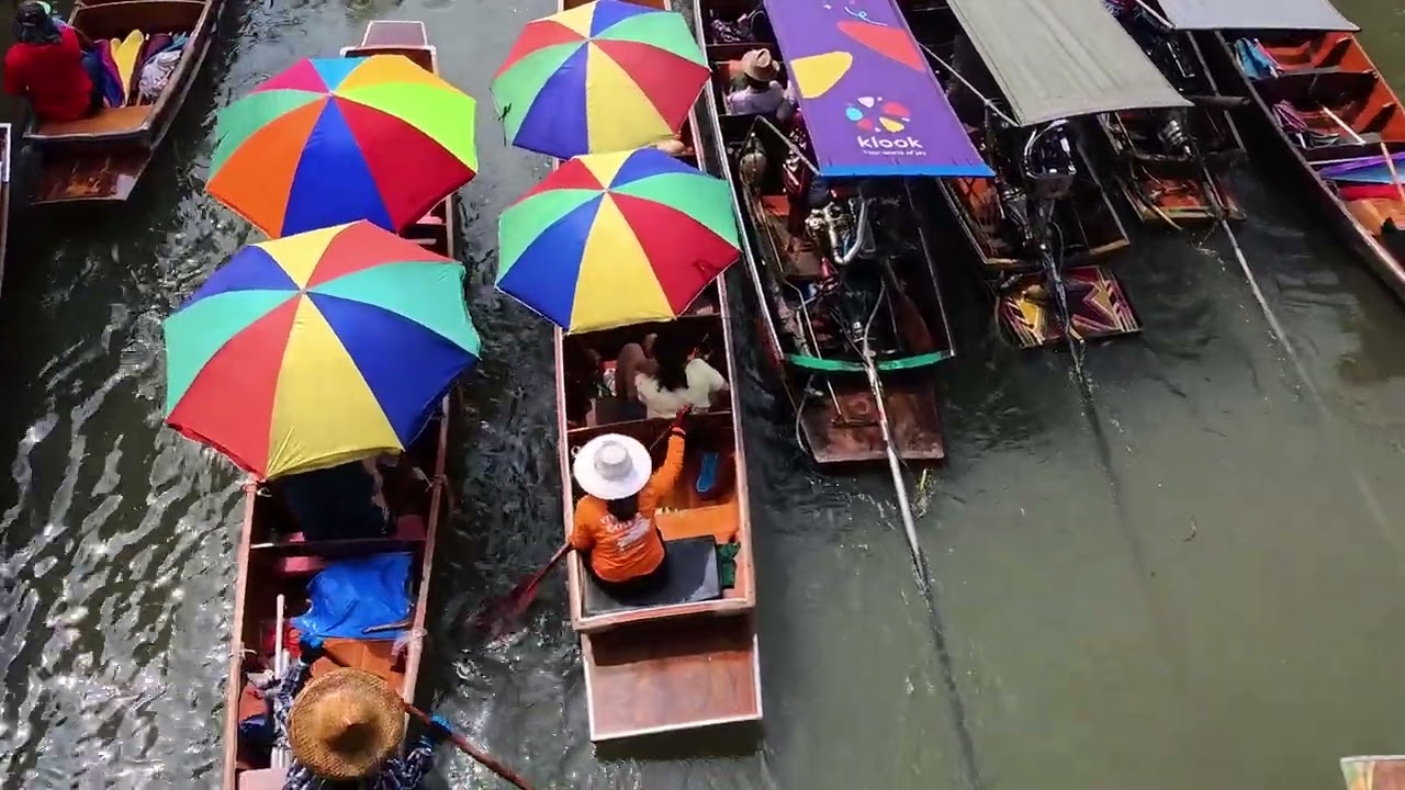 Flouting market in Tailand Thailand …Walking tour 