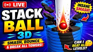 Stack Ball LIVE 🔴 Insane Level Smash Gameplay 😱🔥 screenshot 3