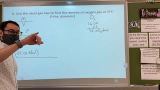 density of oxygen