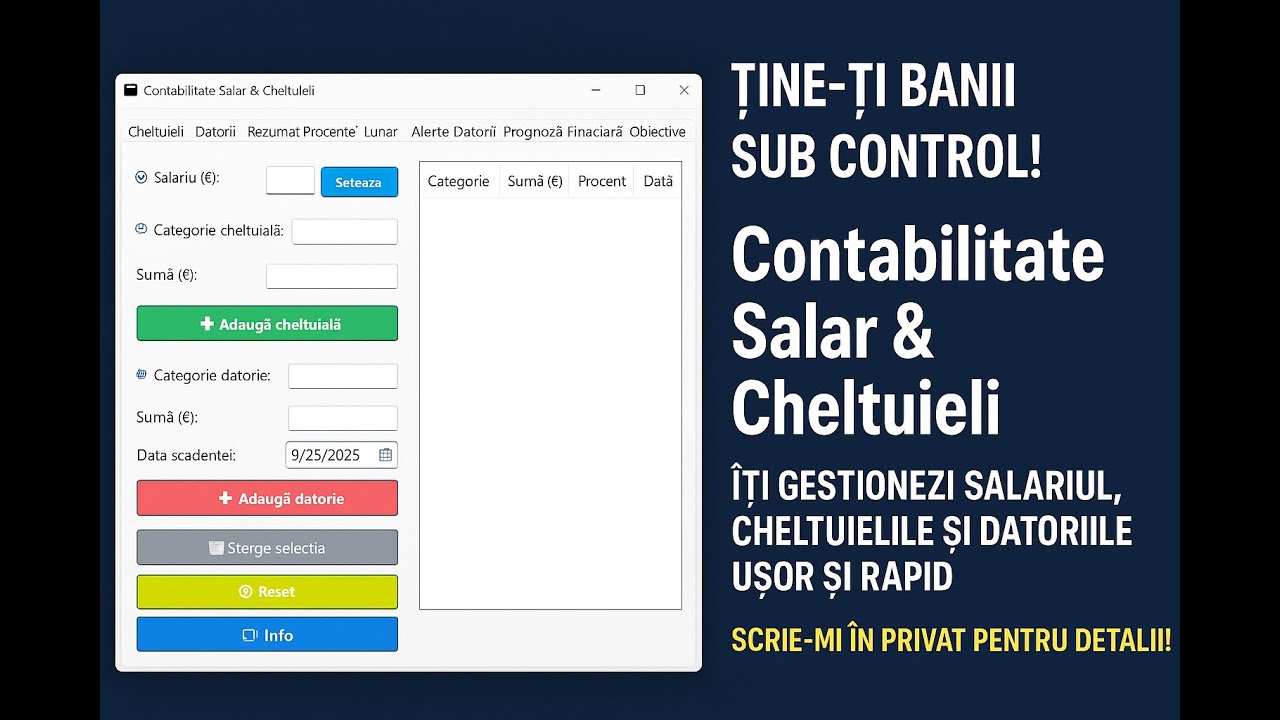📊 Contabilitate Salar & Cheltuieli!💵✅        🌐  