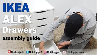 IKEA ALEX Drawer unit assembly instructions  very detailed