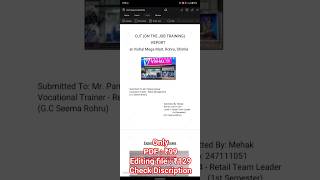 Retail Management Project on Vishal Mega Mart 🛍️ | Ready to Submit | PDF Available 👀🙌