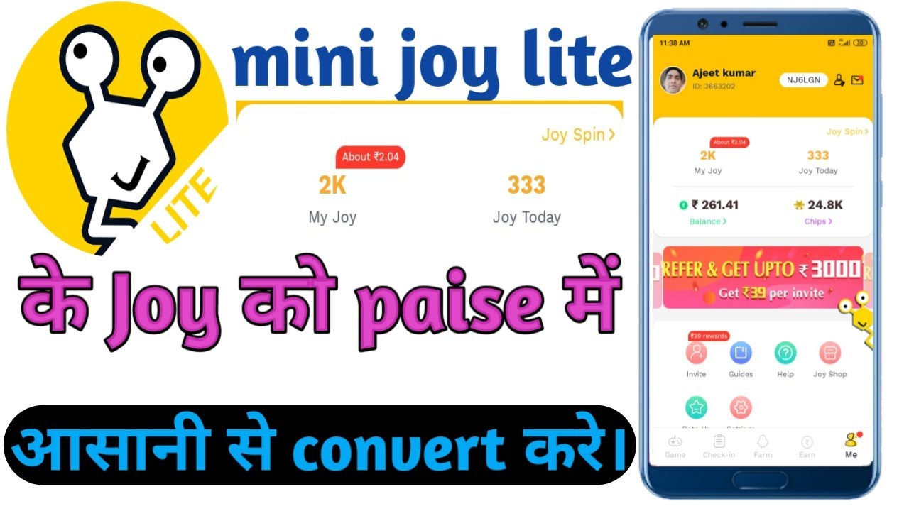 mini joy joy converted to cash || mini joy lite joy ko paise me kaise convert kare || mini joy pro