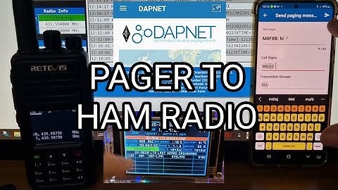 DAPNET - SEND PAGER MESSAGE MMDVM