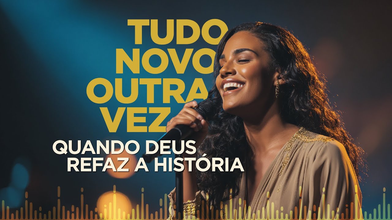 TUDO NOVO OUTRA VEZ (Deus Refaz a História) - Inspirado Aline Barros - Música e Louvor Gospel com IA